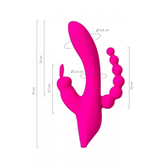 Shop You Jos Spanky Üçlü 21cm Pembe Vibratör