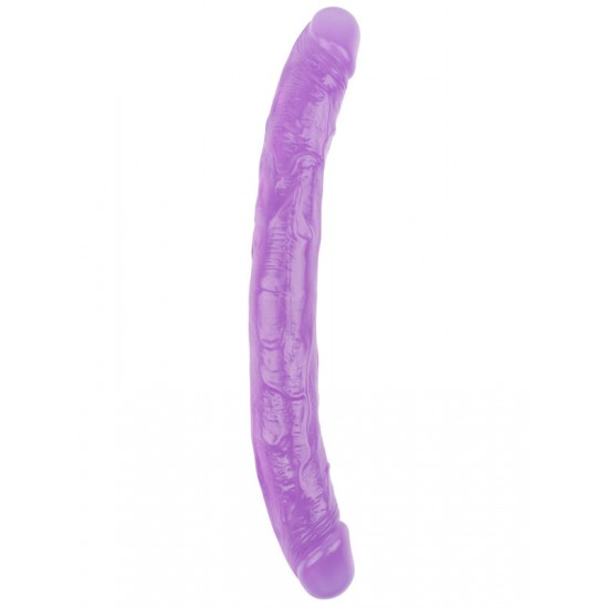 Shop You Şeffaf Jel Çift Taraflı Dildo - 32.5cm Mor