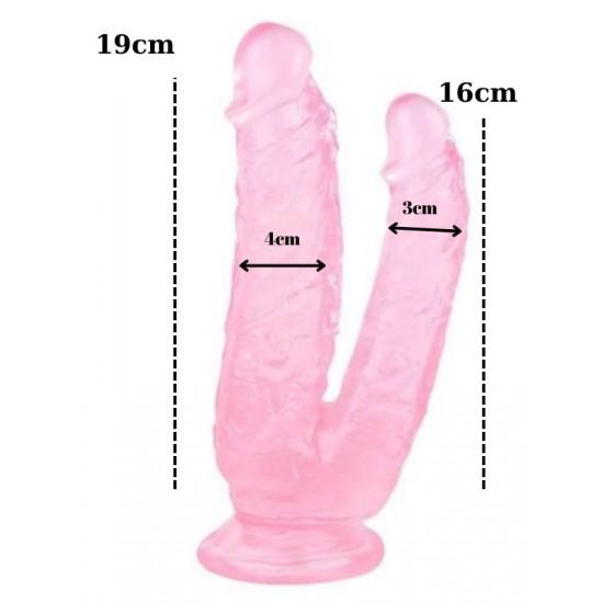 Shop You Noctis 19cm Pembe Çiftli Dildo