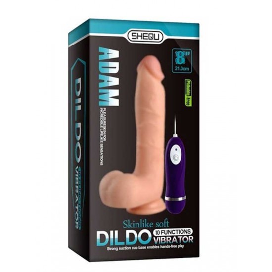 Shop You Shequ Adam Vibrating Realistik Vantuzlu Titreşimli Dildo 21 cm